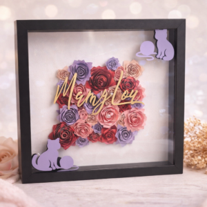 CADRE FLEURIS ET PERSONNALISÉ CHAT